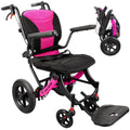 Lightweight Foldable Wheelchair with 12-inch Wheels and Removable Cushion U2805