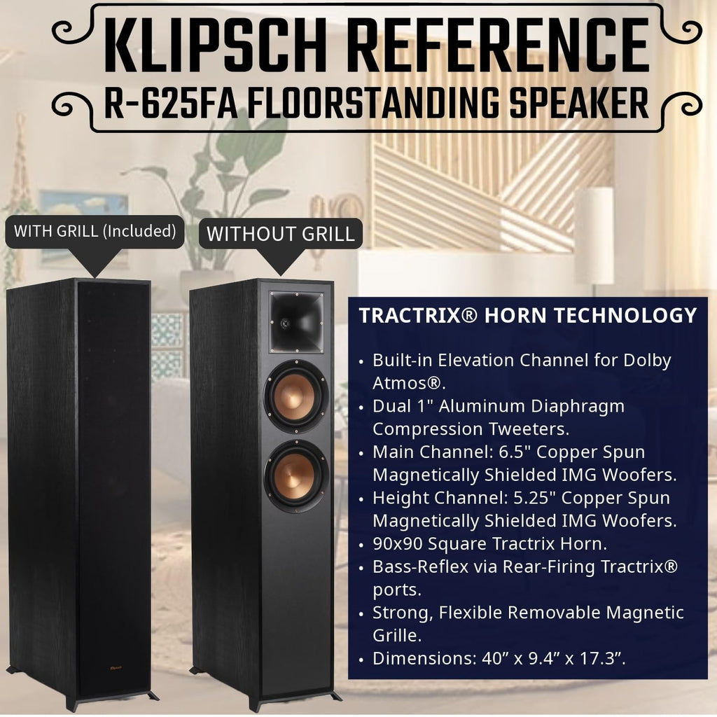 5.1 Home Theater System with Floorstanding, Bookshelf, Channel Speaker and Subwoofer F259115