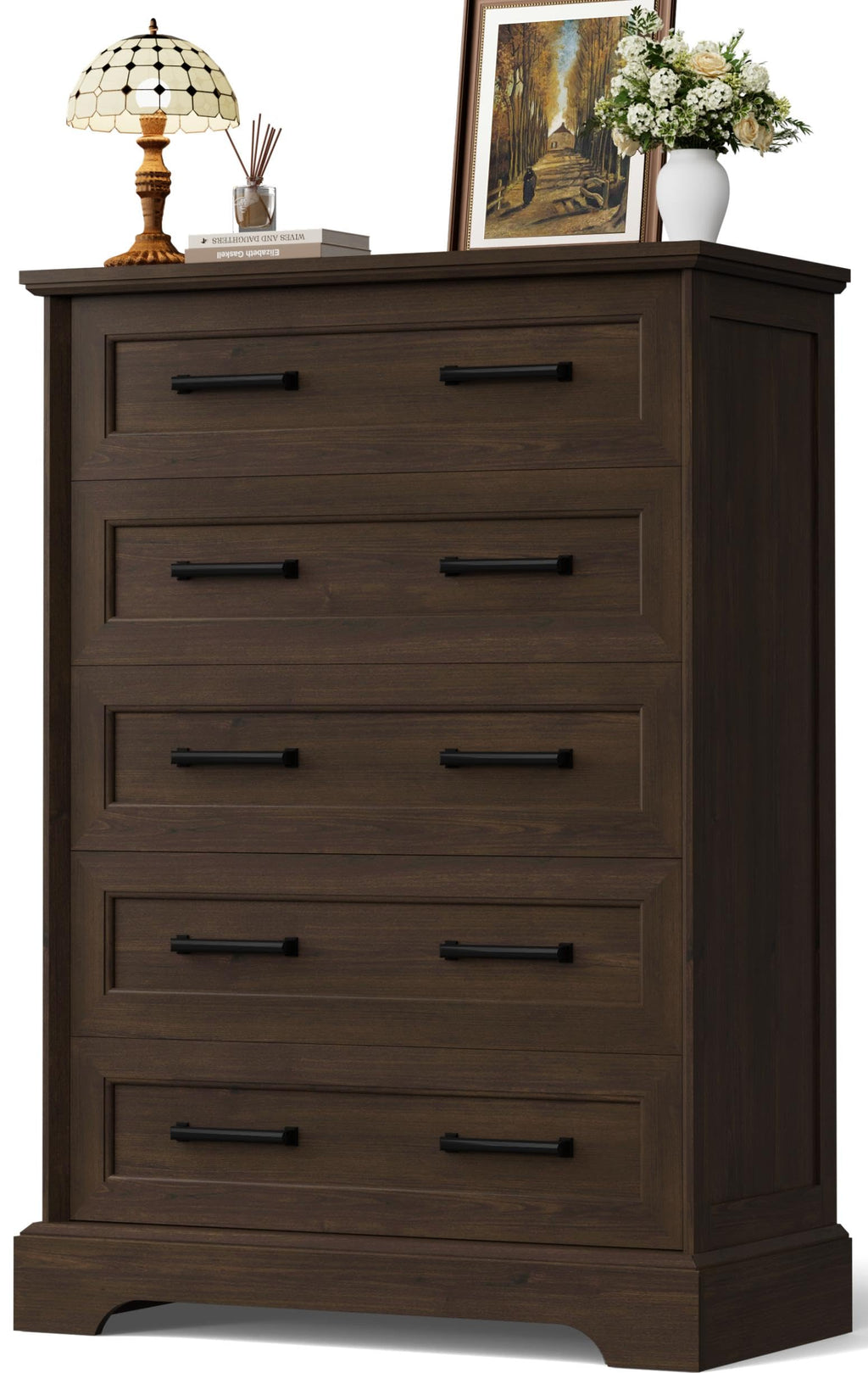 Brown 5 Drawer Dresser Z253