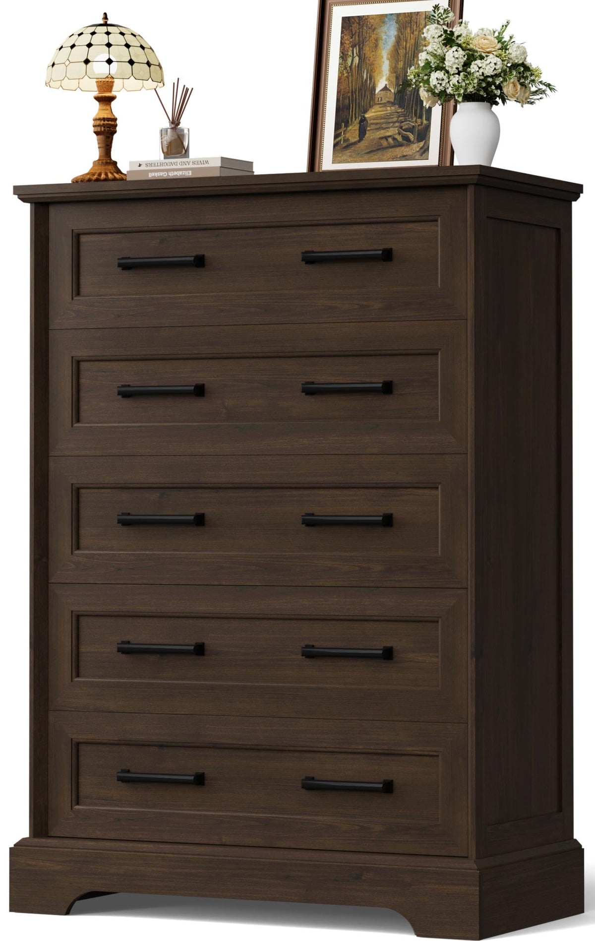Brown 5 Drawer Dresser Z253