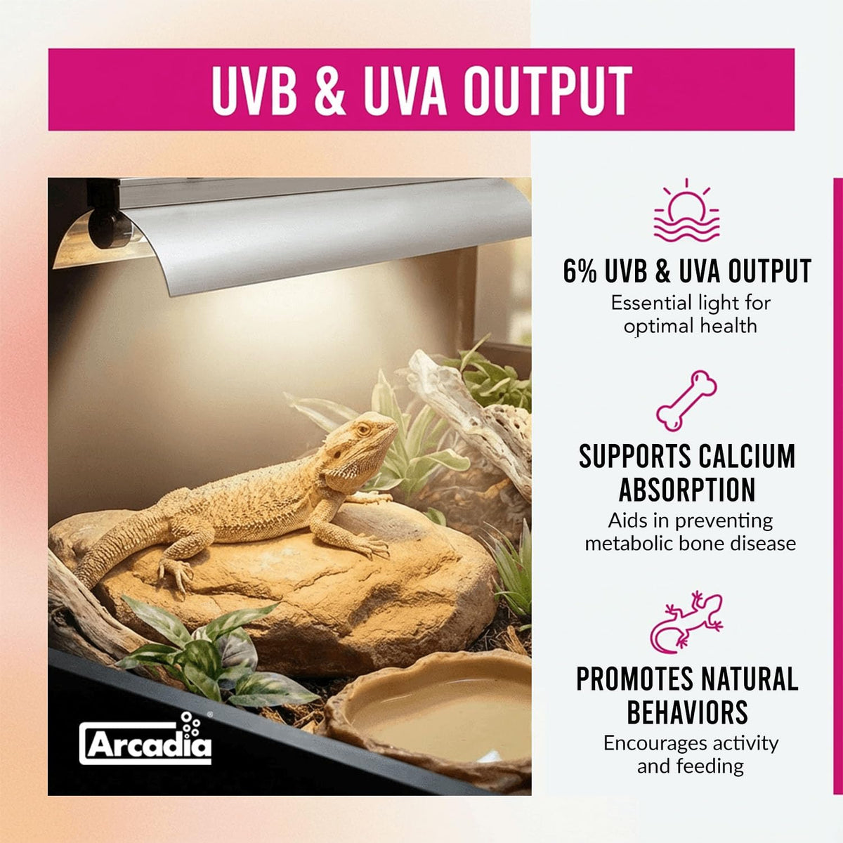 36" 39 Watts 6% UVB Reptile Light Fixture Kit E8999