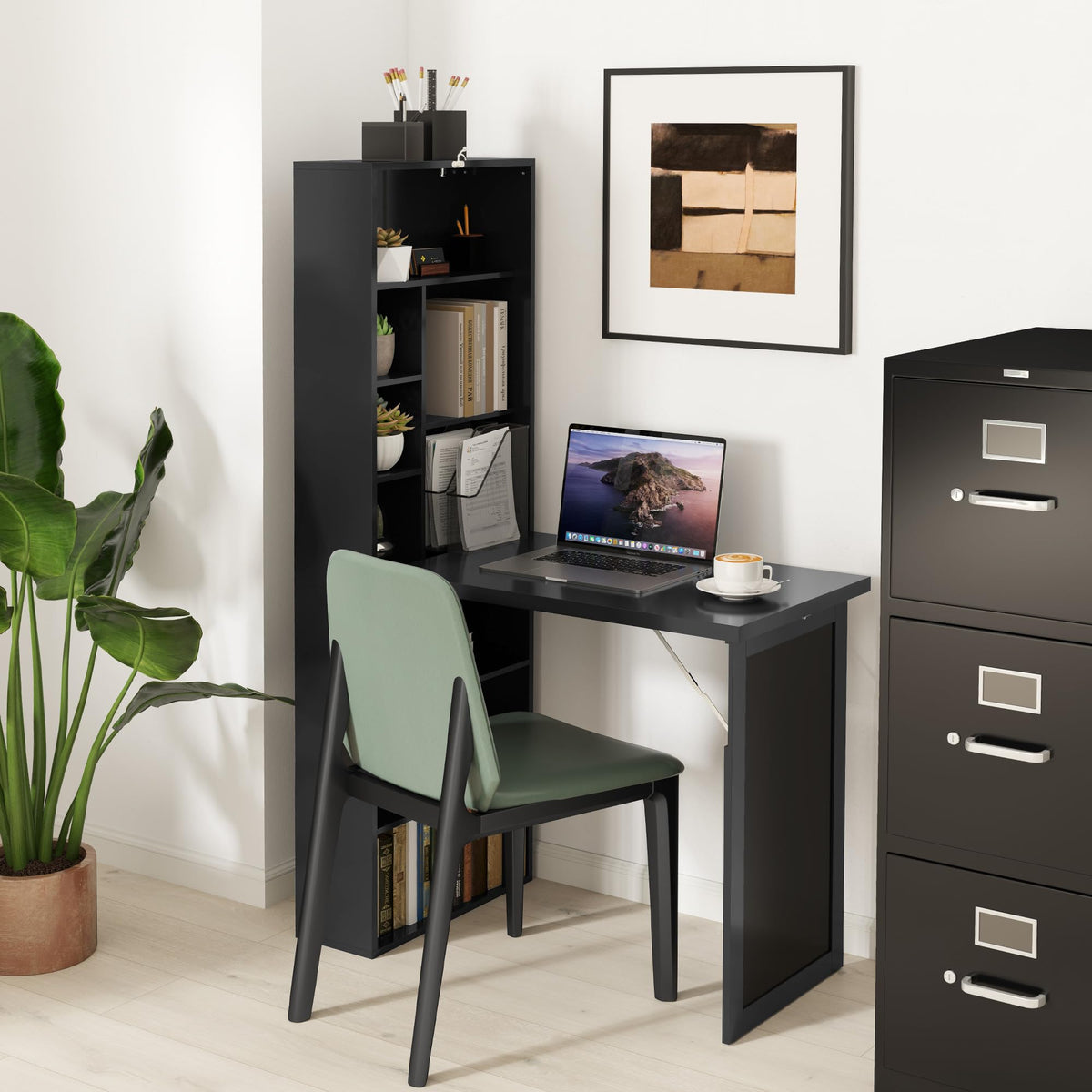 Black Foldable Convertible Computer Desk N53541