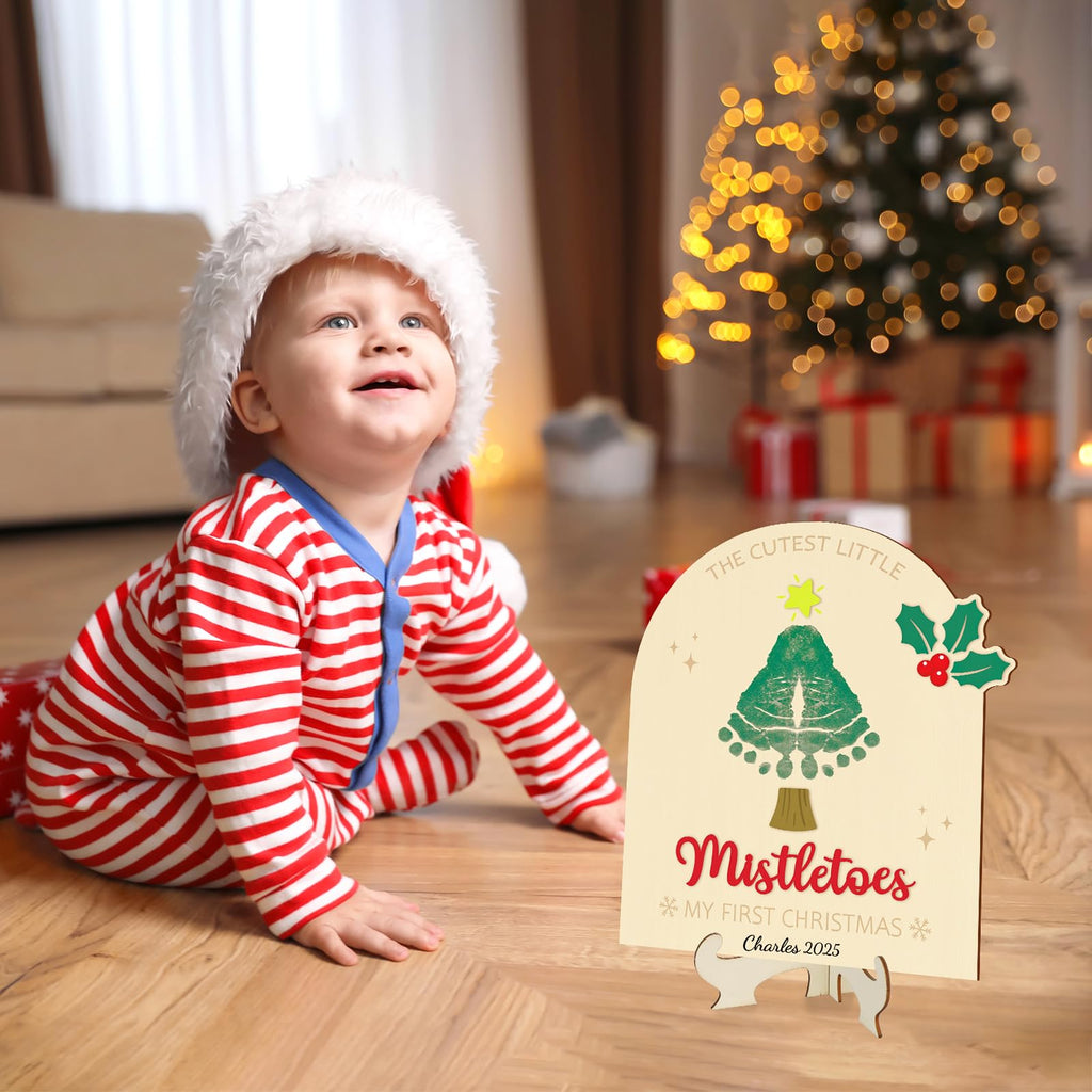 Baby's First Christmas DIY Footprint Art Card E522609
