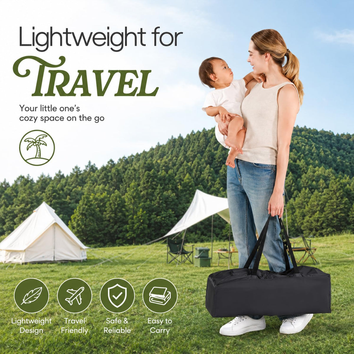 Portable Black Baby Playard F84351