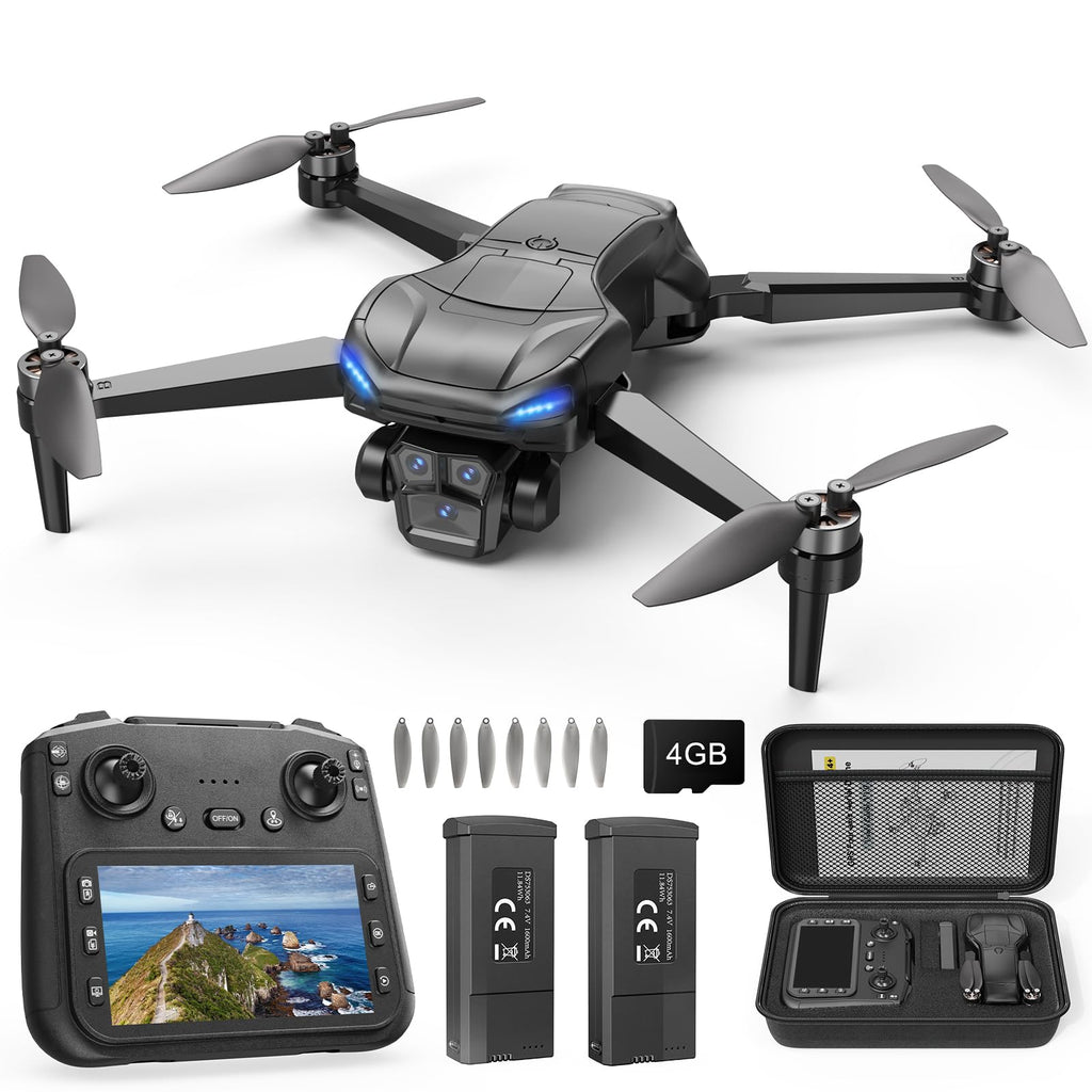 4K Camera GPS Foldable Drone with 4.5” HD Screen Controller V7980