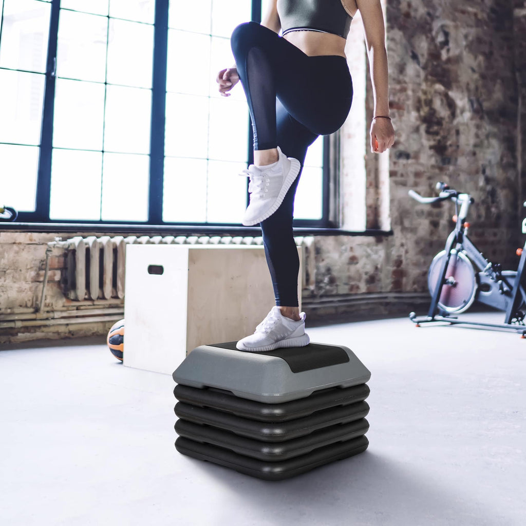 Adjustable Aerobic Step Platform with 4 Risers T905