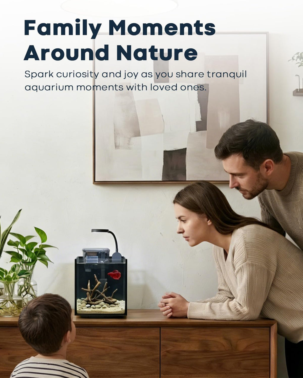 Glass 1.25 Gallon Aquarium Set with Filter LED Light G313116