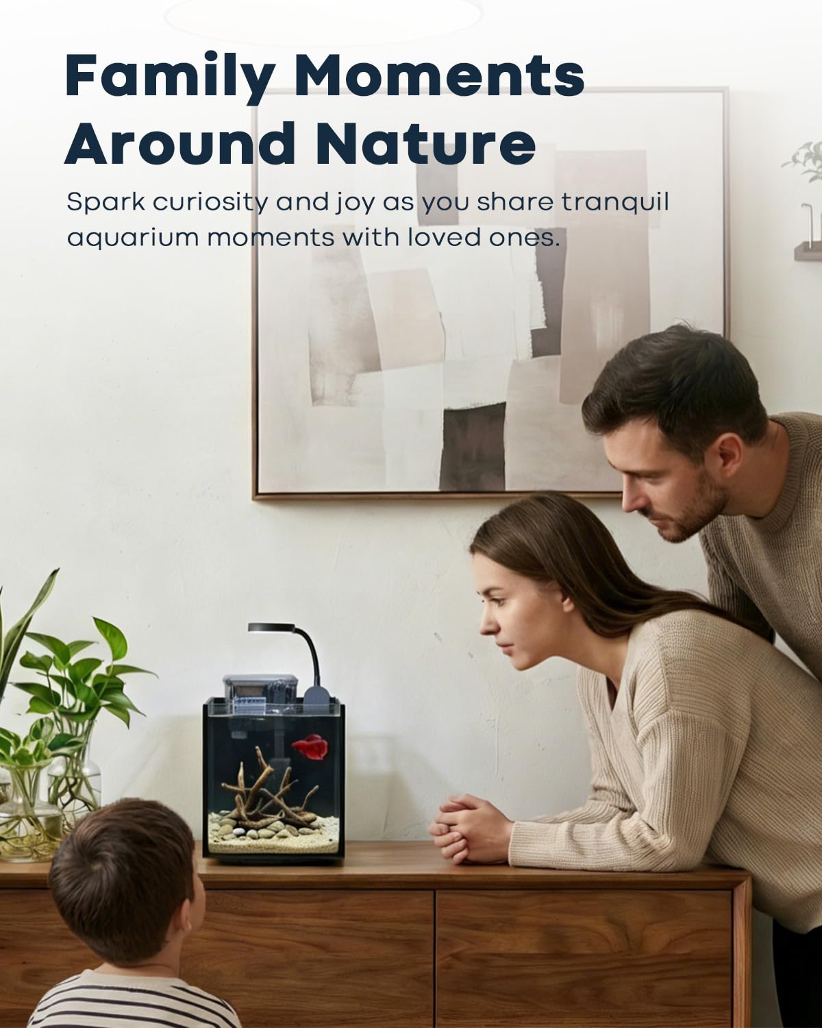 Glass 1.25 Gallon Aquarium Set with Filter LED Light G313116