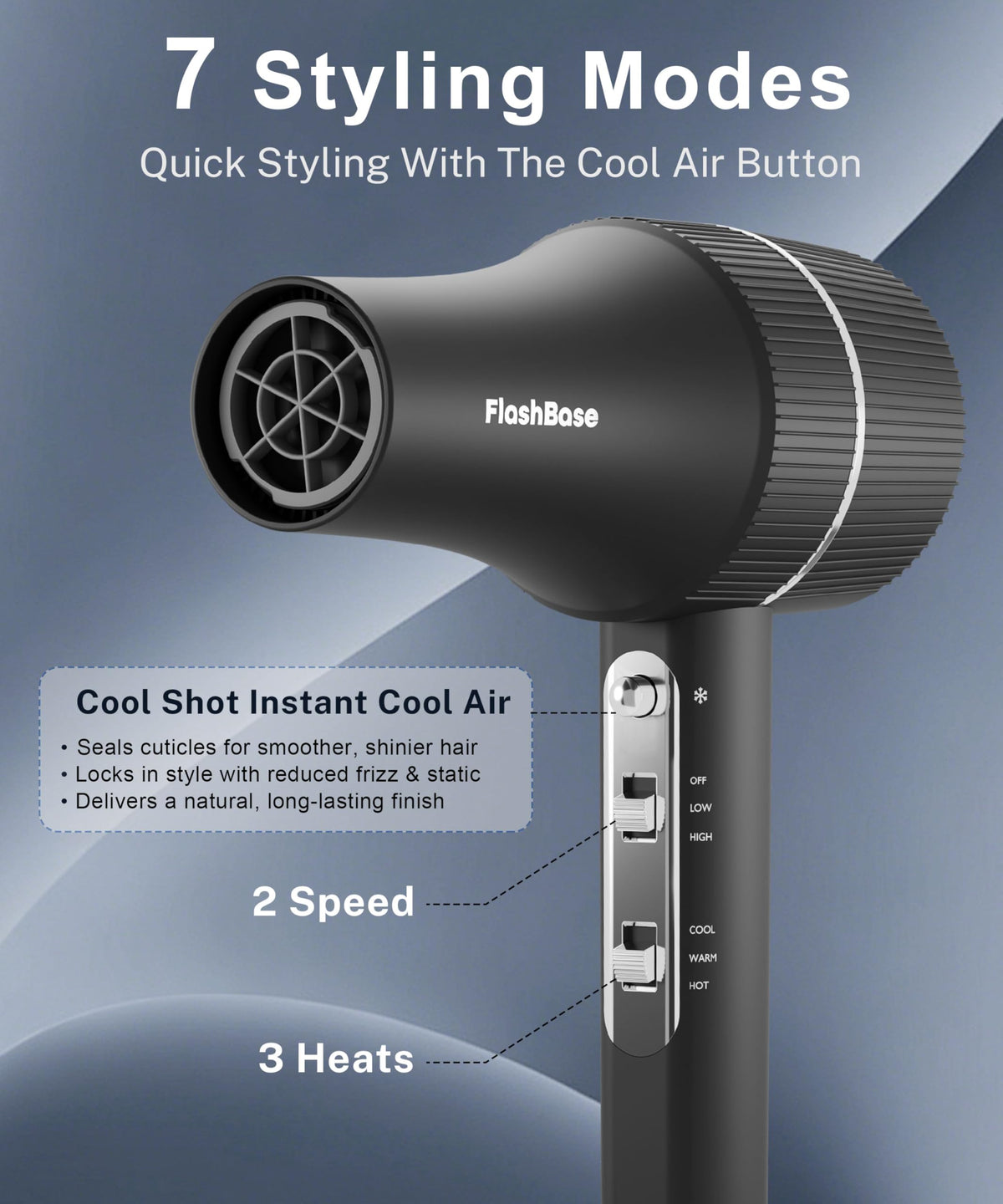 High-Speed Ionic Hair Dryer with Diffuser 1875W M582063