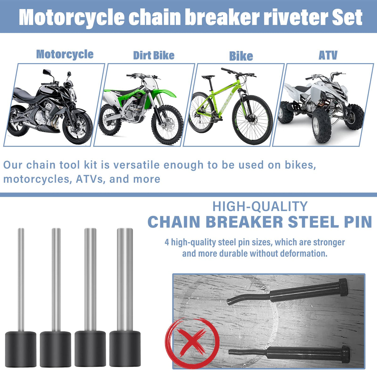 Motorcycle Chain Breaker Tool Kit V621209