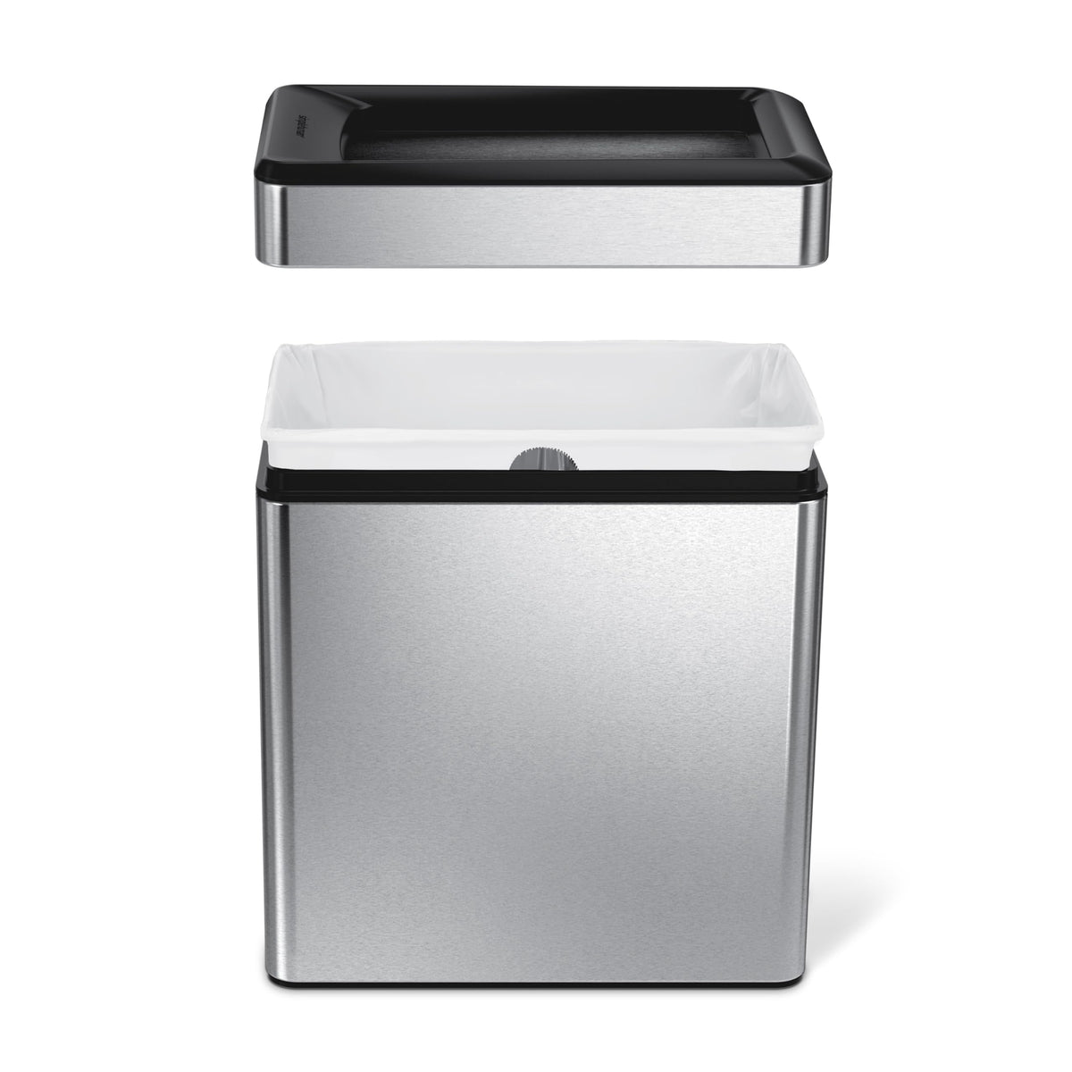 10L Stainless Steel Slim Open Trash Can H938627