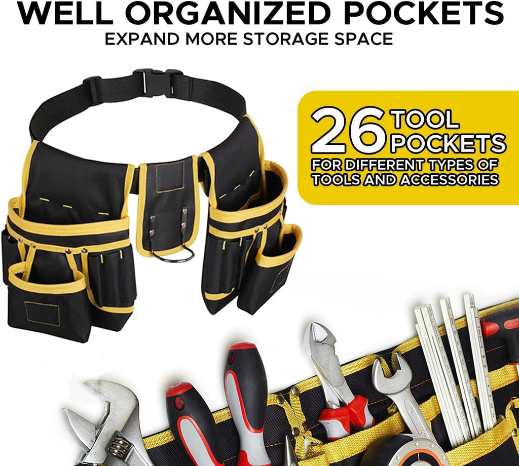 27 Pocket Tool Belt with 3 Magnetic Zones I720443