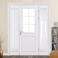 White 25 x 72 Inches Sidelight Sheer Curtains H644