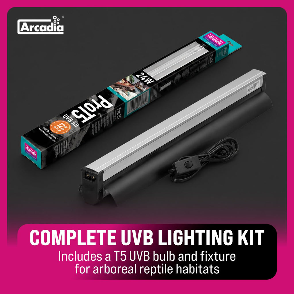 22.5" 24 Watts 12% UVB Desert Reptile Light Fixture Kit P31558