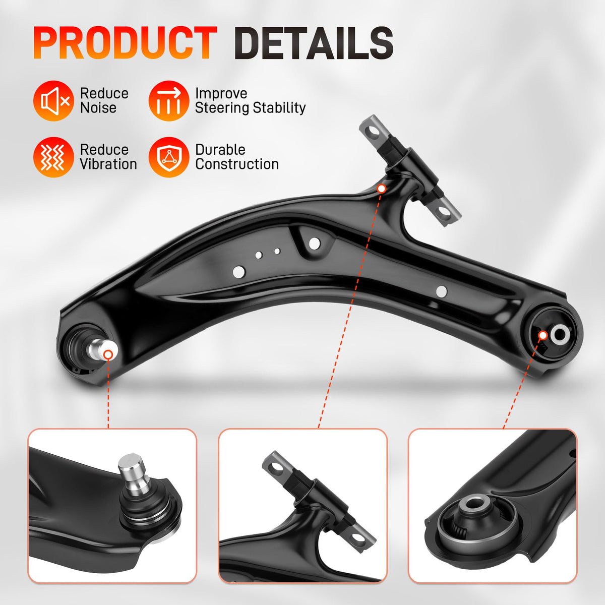 Front Lower Control Arm Set Left & Right with Ball Joint & Bushing M635