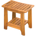 18" Teak Shower Bench with Non-Slip Leveling Feet K759929
