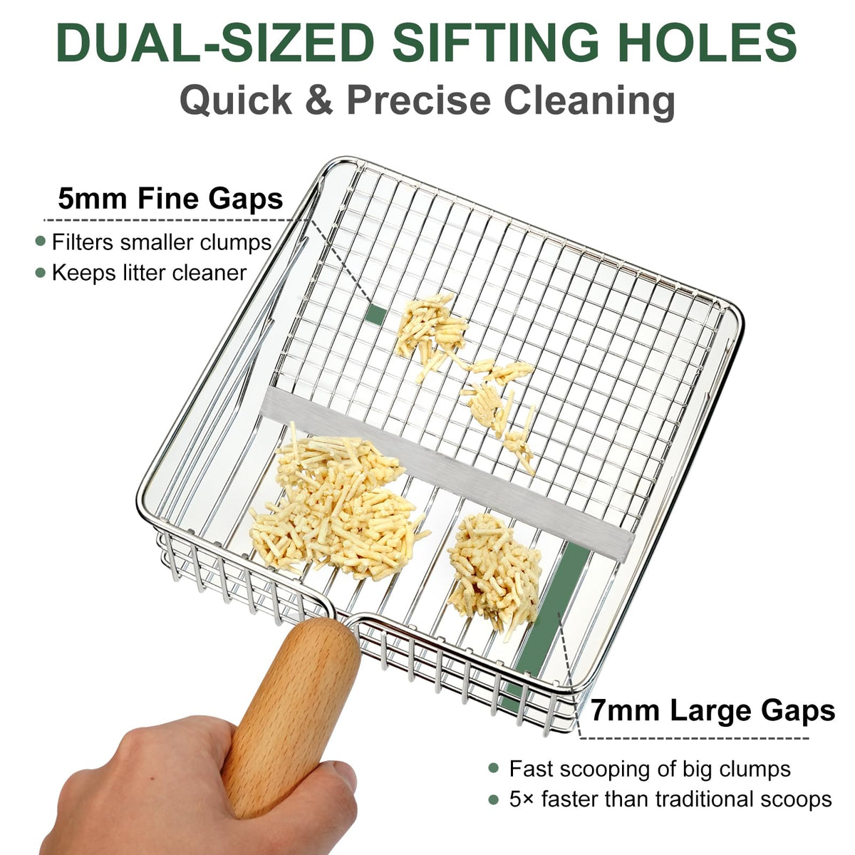 Heavy Duty Stainless Steel Cat Litter Scoop with Holder Z80887