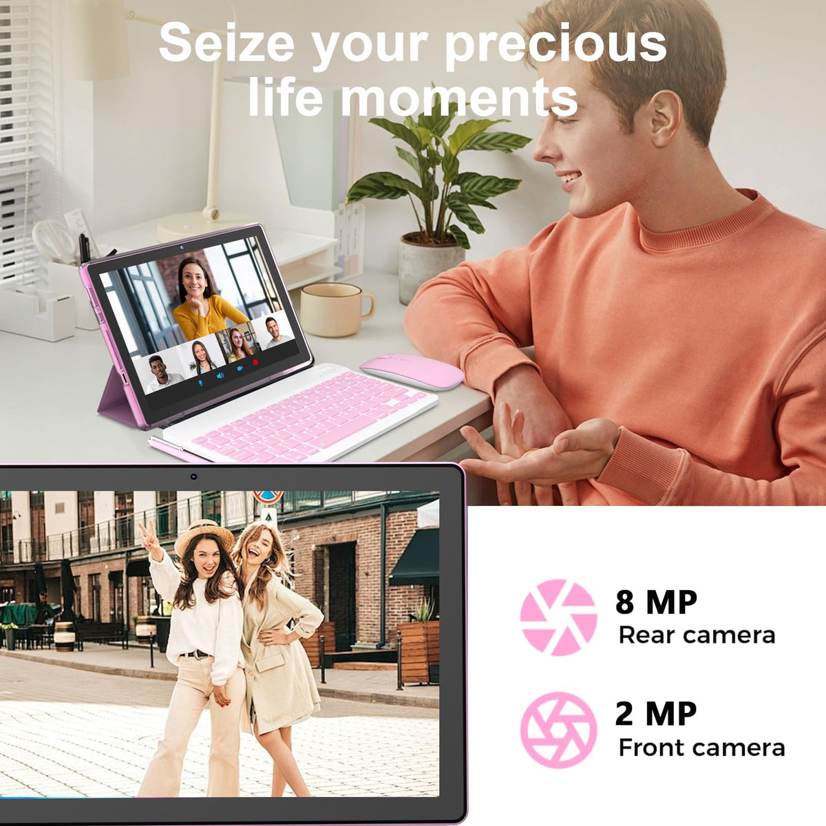 Android 16 Tablet 10 Inch 12 GB RAM 64GB ROM 2 in 1 Tablet PC I5559