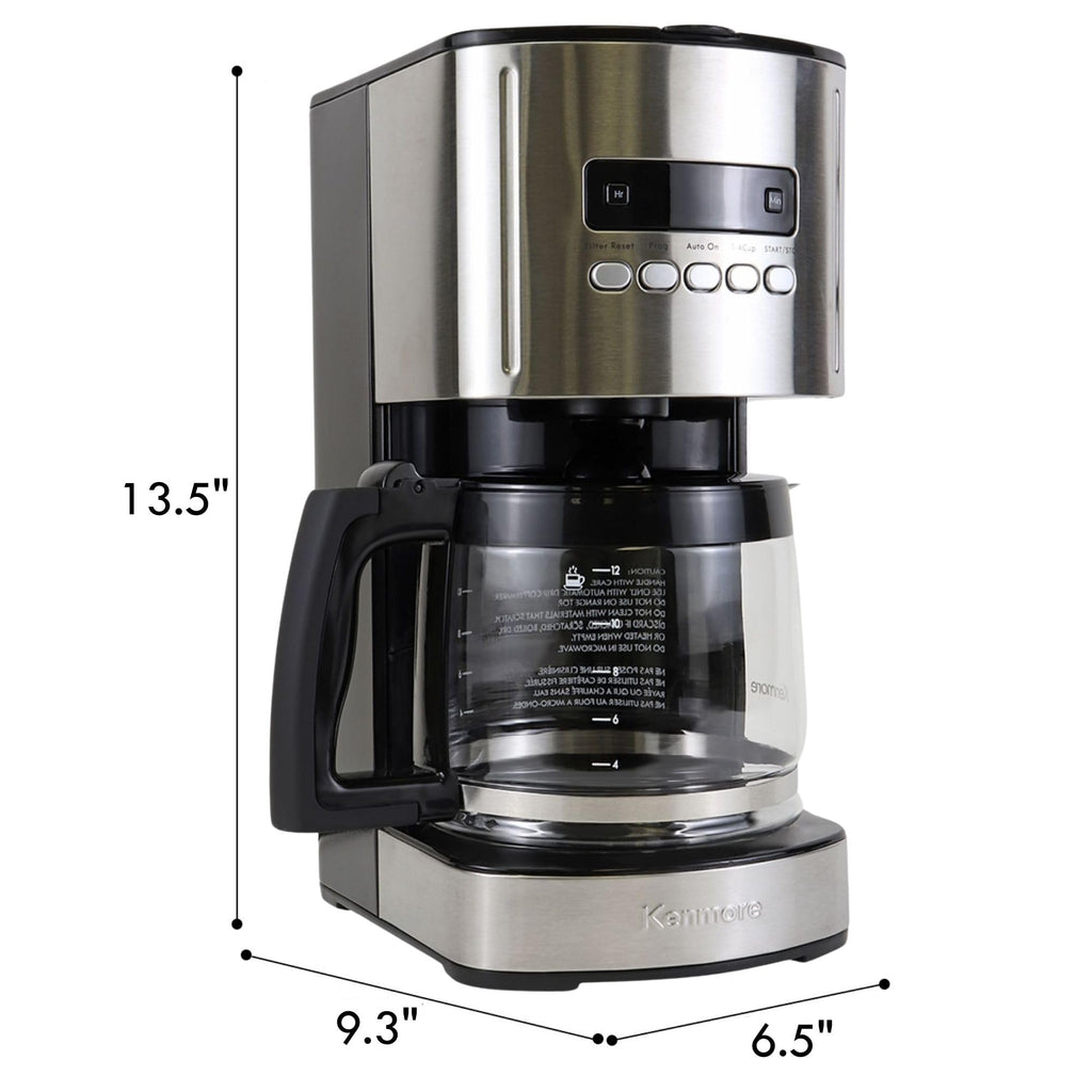 Programmable Drip Coffee Maker with Glass Pot, 12 Cup Black O65480