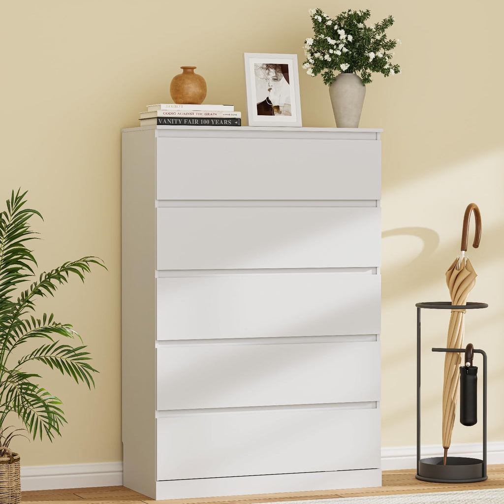 White 5 Drawer Dresser Z20683