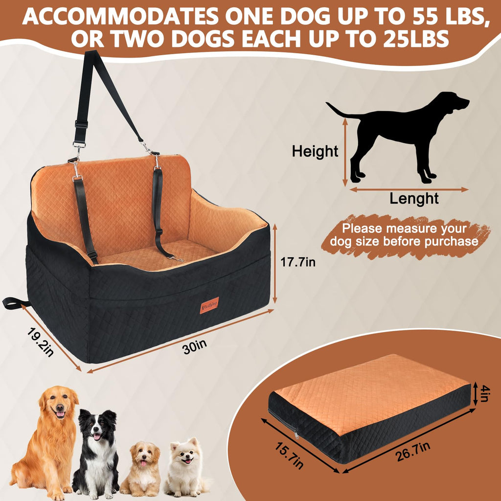 Large Dog Car Seat with 4 in Cushion Y135
