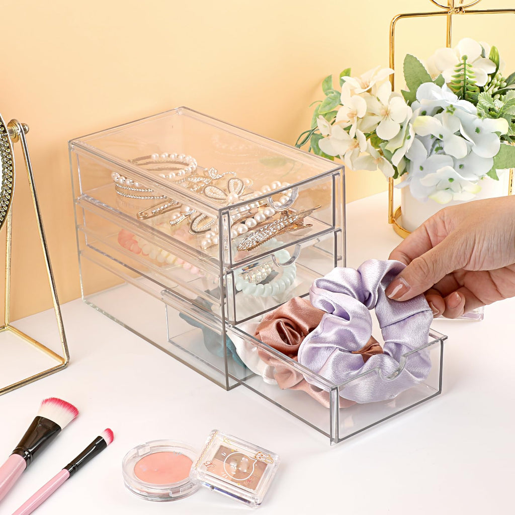 3 Drawer Clear Acrylic Desktop Organizer G312