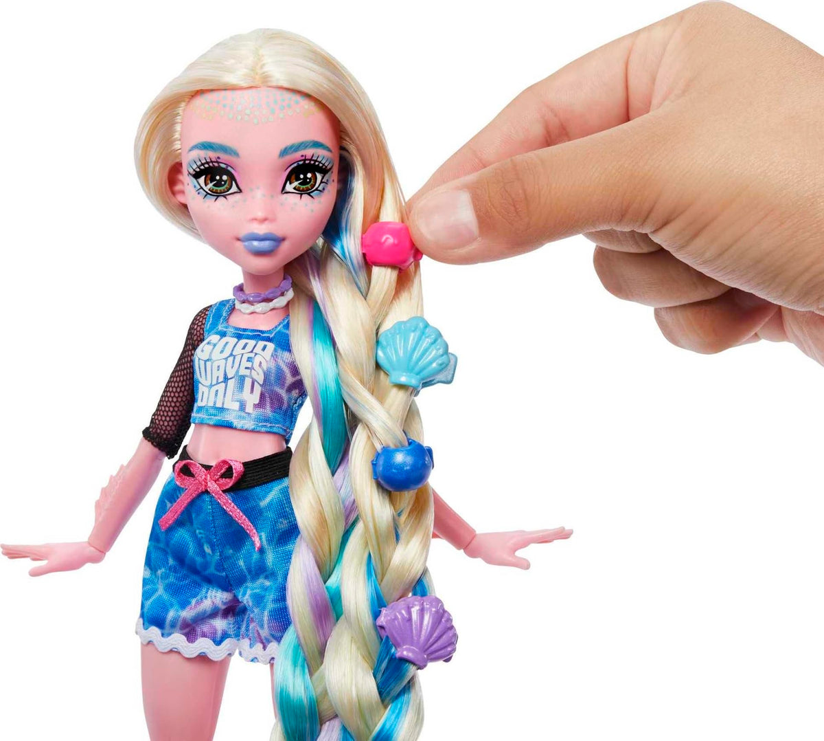 Monster High Doll with Hairstyling Clips, Hair Chalk & Tattoos C726569