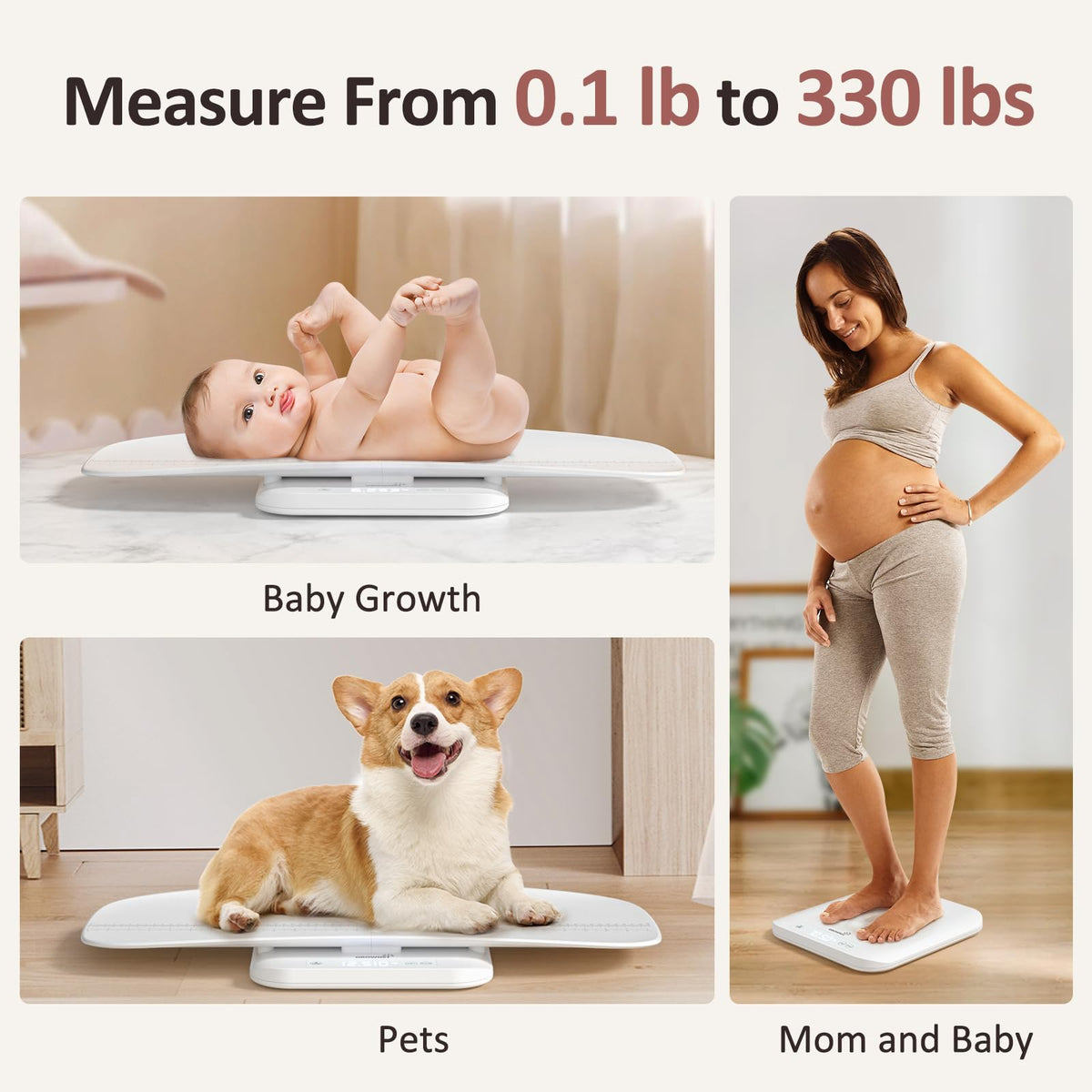 White Digital Baby Scale & Pet Scale V379739