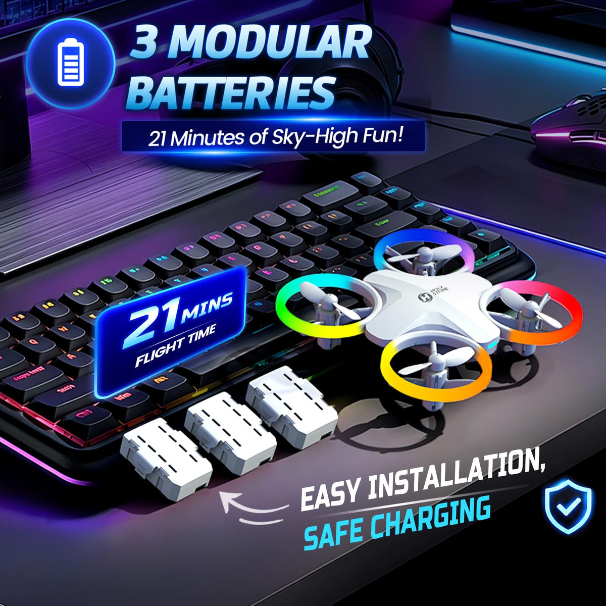 Drone with 3 Batteries T873676