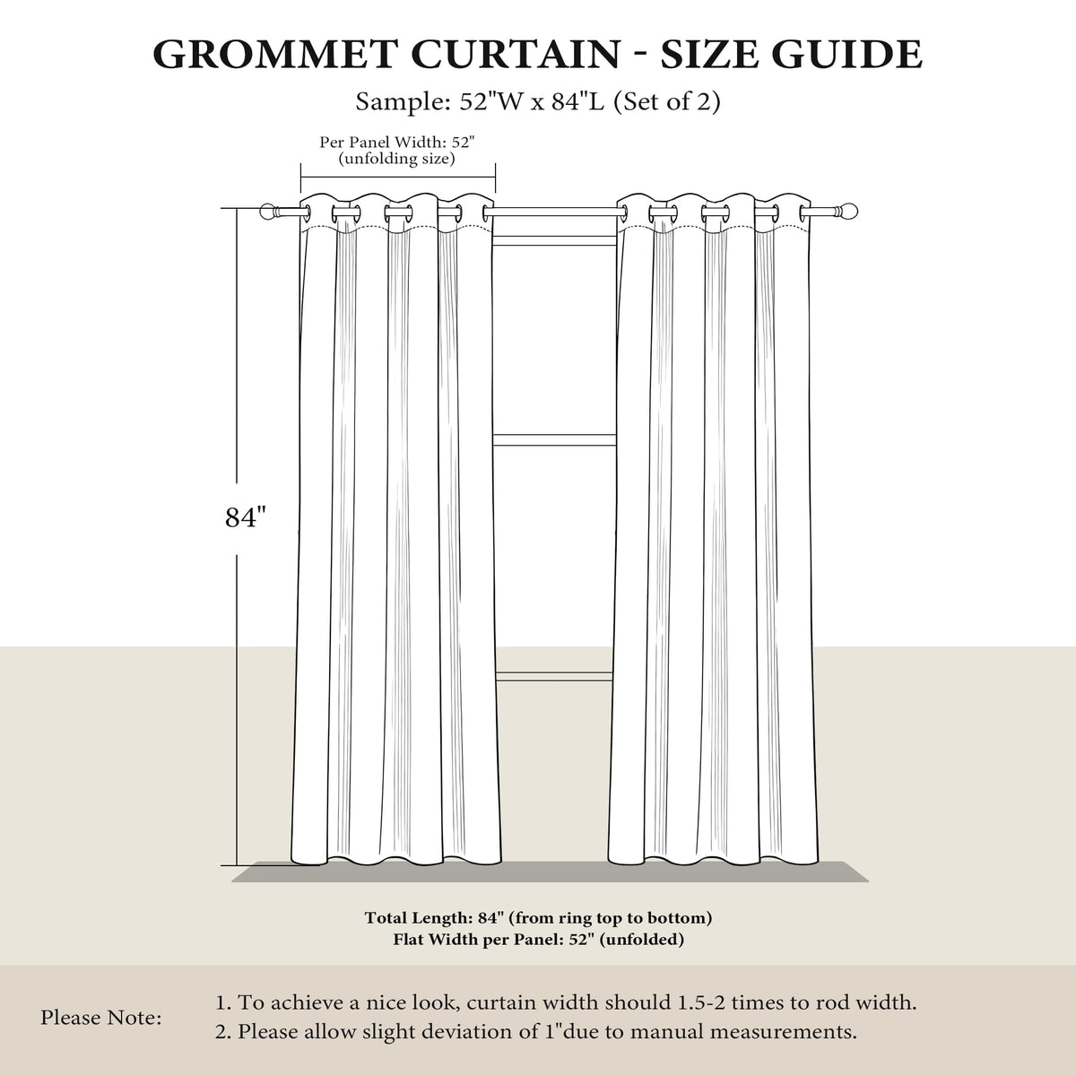 Silver Grey Pattern Curtains 52 x 84 Inch W93637