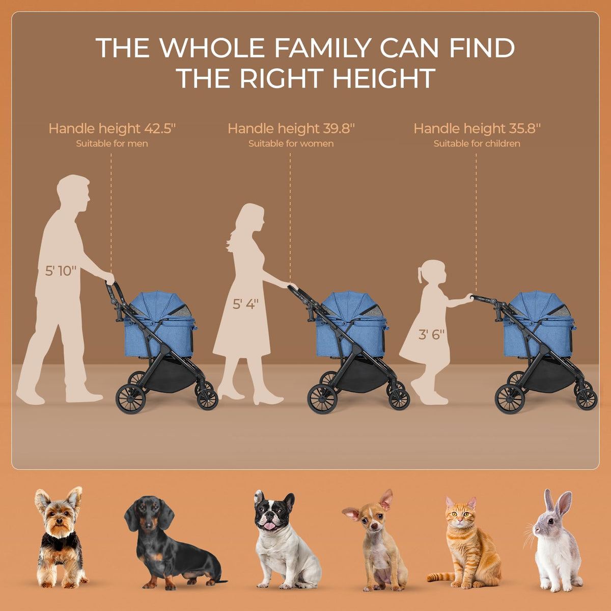 Foldable Dog Stroller J600300