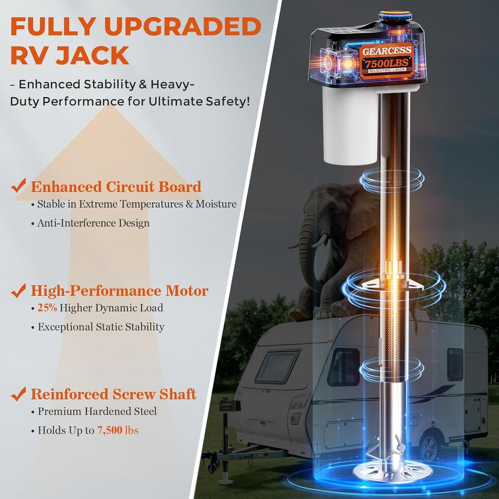 Electric Trailer Jack 7500LBS with Remote J138
