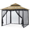 Black 10x10FT 4-Door Zipper Mosquito Netting P939