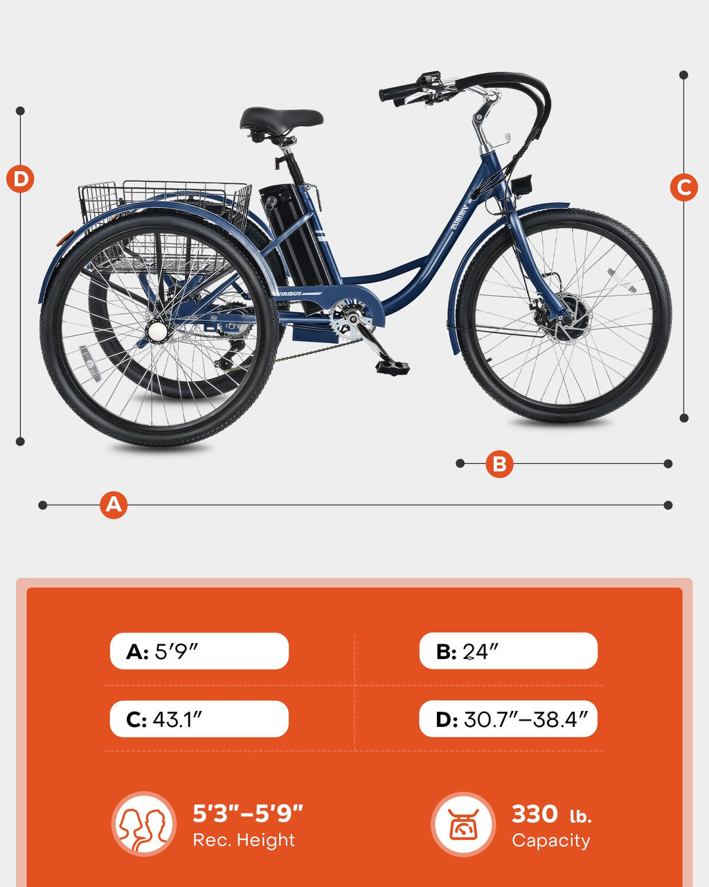 Electric Trike 7 Speed I6203