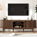 Mid Century TV Stand with Storage and Sliding Doors R739600