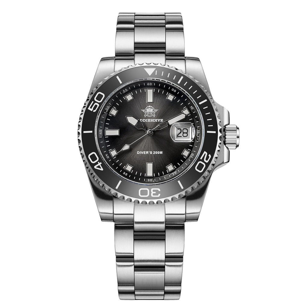 41 MM Mens Dive Watch Quartz Movement 200 M Waterproof Luminous Analog Gradient Dial K3460
