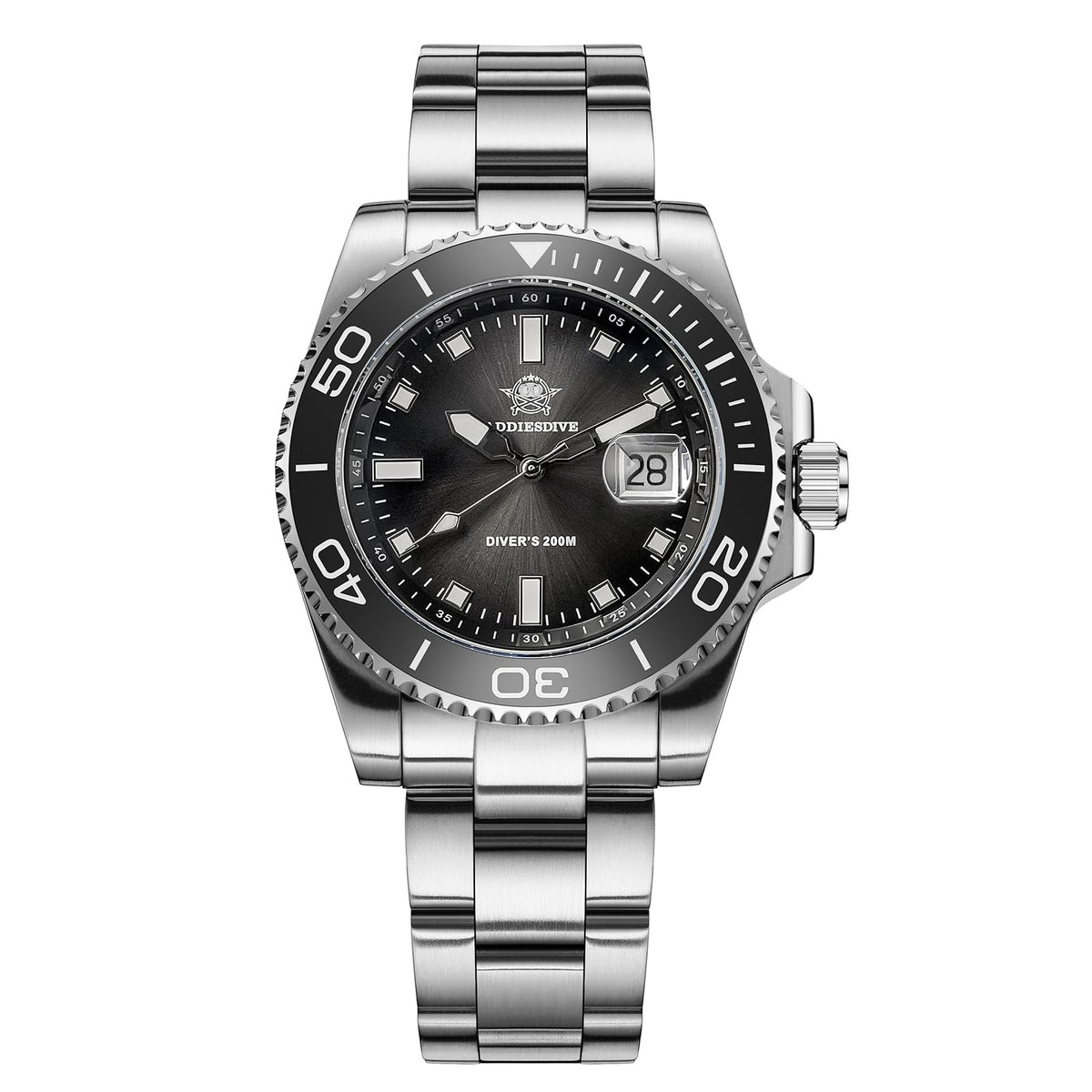 41 MM Mens Dive Watch Quartz Movement 200 M Waterproof Luminous Analog Gradient Dial K3460