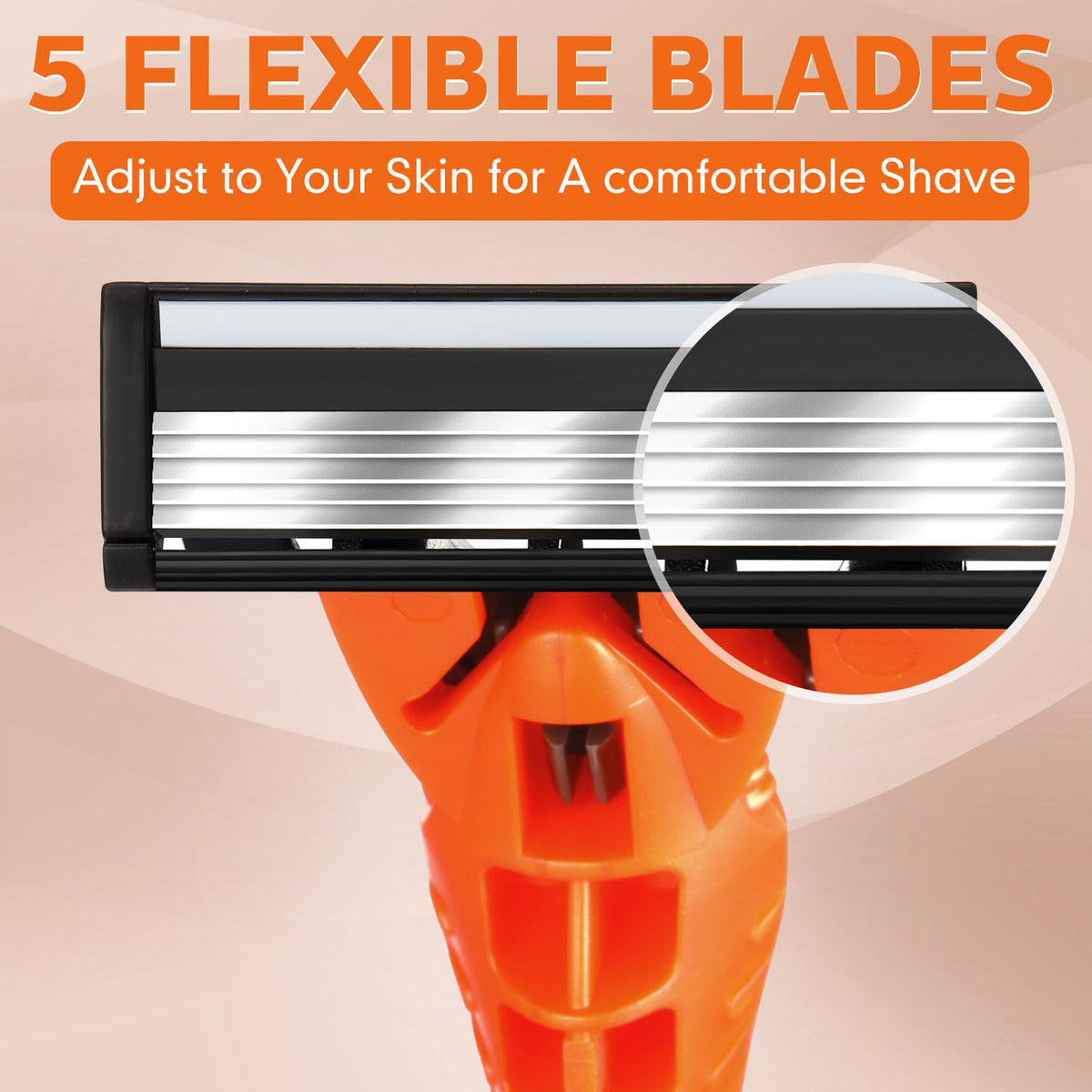 28 Pcs Mens Razors Set 5 Blade Refillable Shaving Kit S808