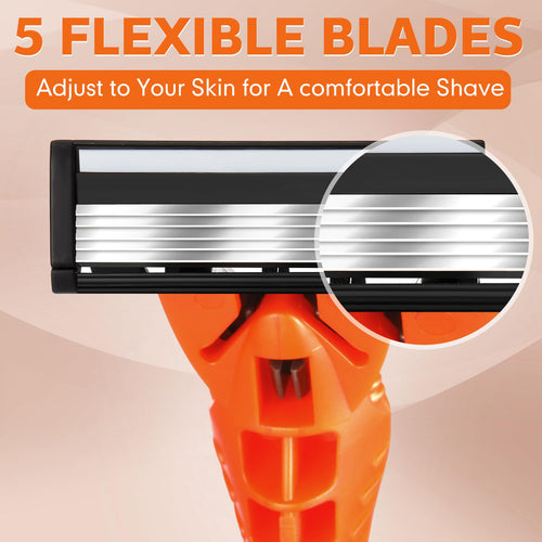 28 Pcs Mens Razors Set 5 Blade Refillable Shaving Kit S808