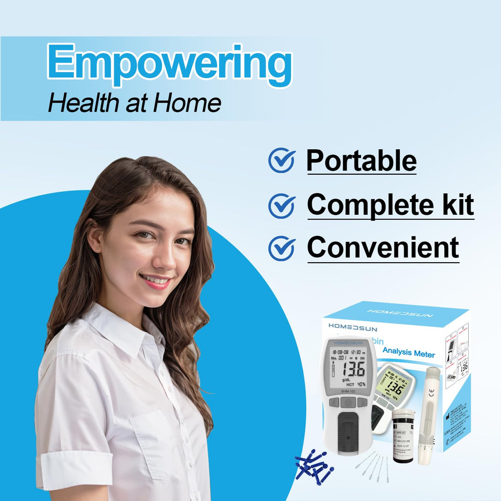 Portable Hemoglobin Analyzer Kit with 25 Strips G2958