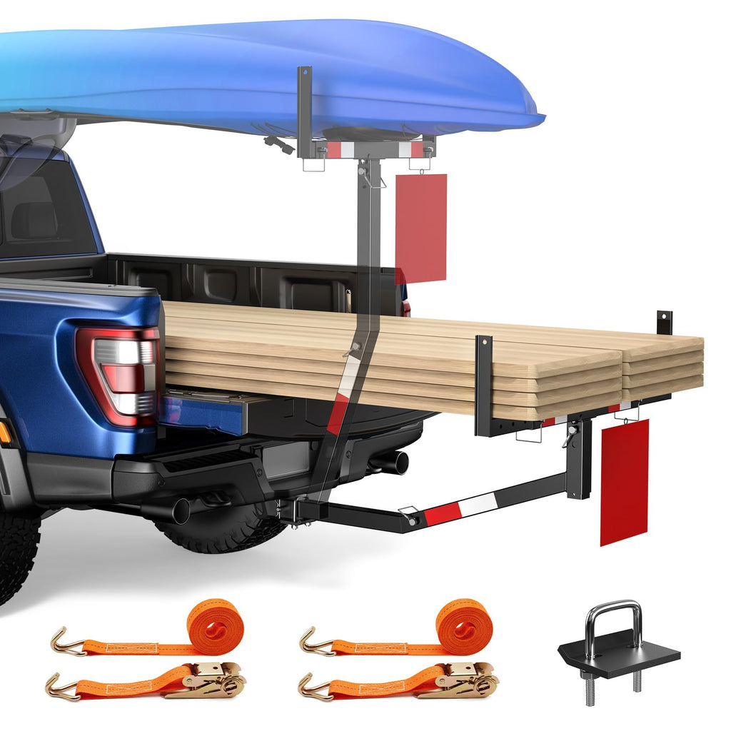 Truck Bed Extender Hitch Mount with Flag S579089