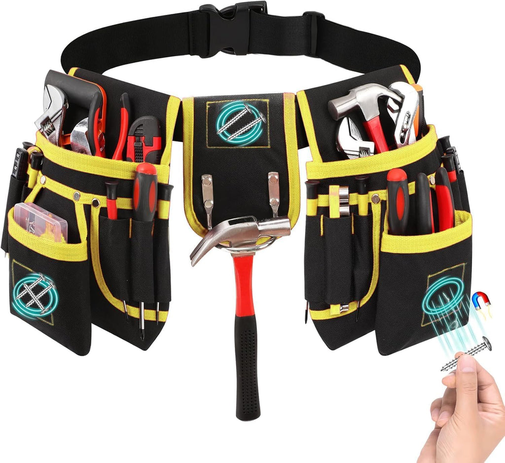 27 Pocket Tool Belt with 3 Magnetic Zones I720443