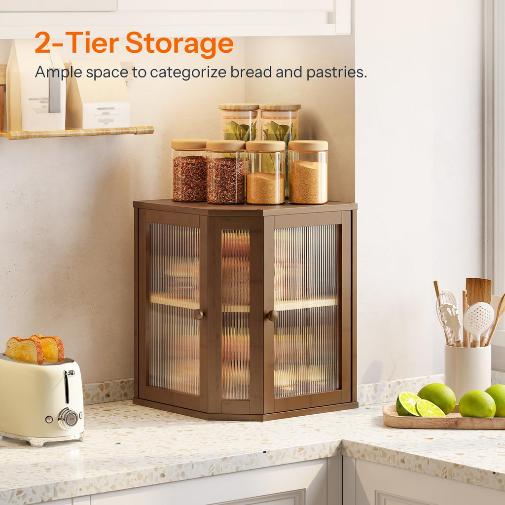 Bamboo 2-Tier Bread Box V13287