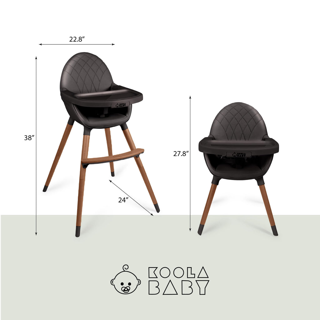 Convertible Wooden High Chair with Adjustable Height N8776