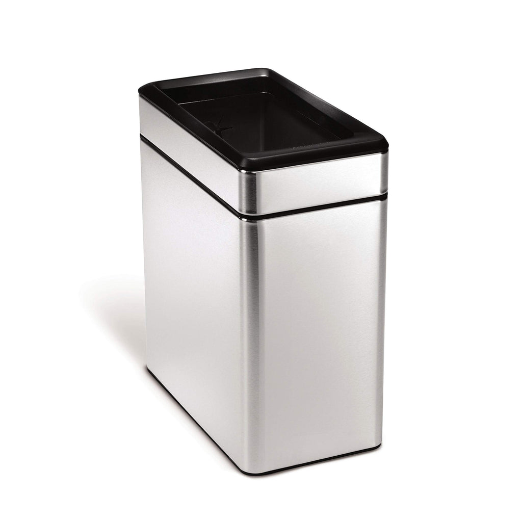 10L Stainless Steel Slim Open Trash Can H938627