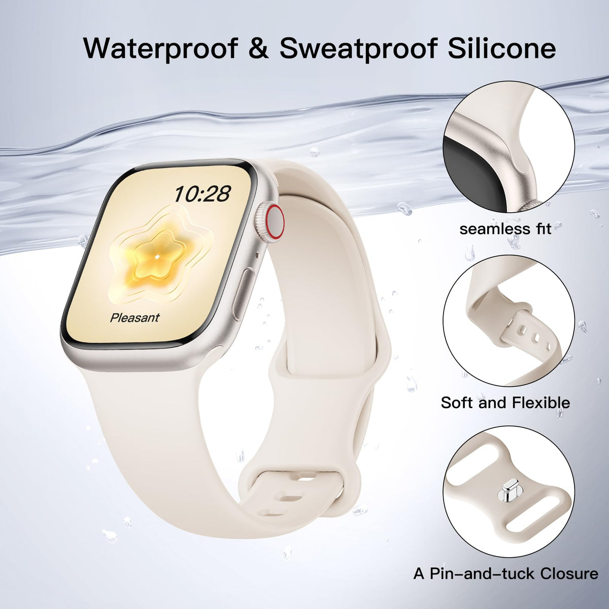 Silicone Band Compatible with Apple Watch 38mm 40mm 41mm 42mm 44mm 45mm 49mm D270584