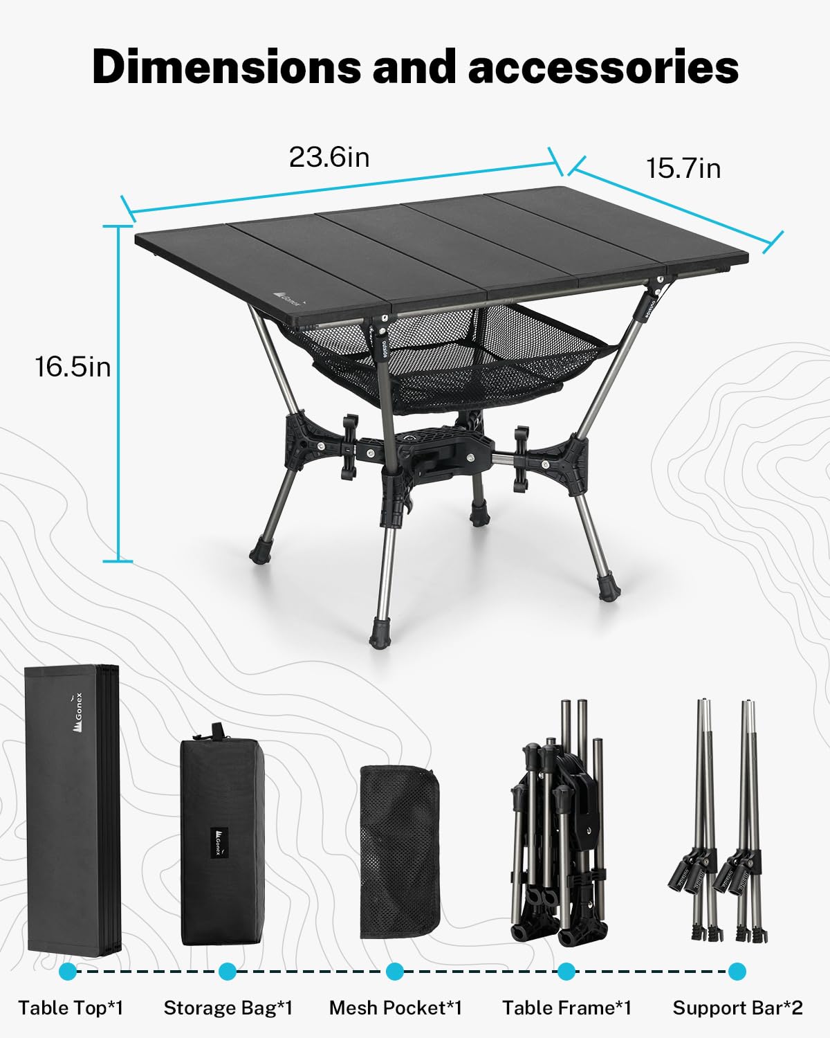 Foldable Aluminum Camping Table O486