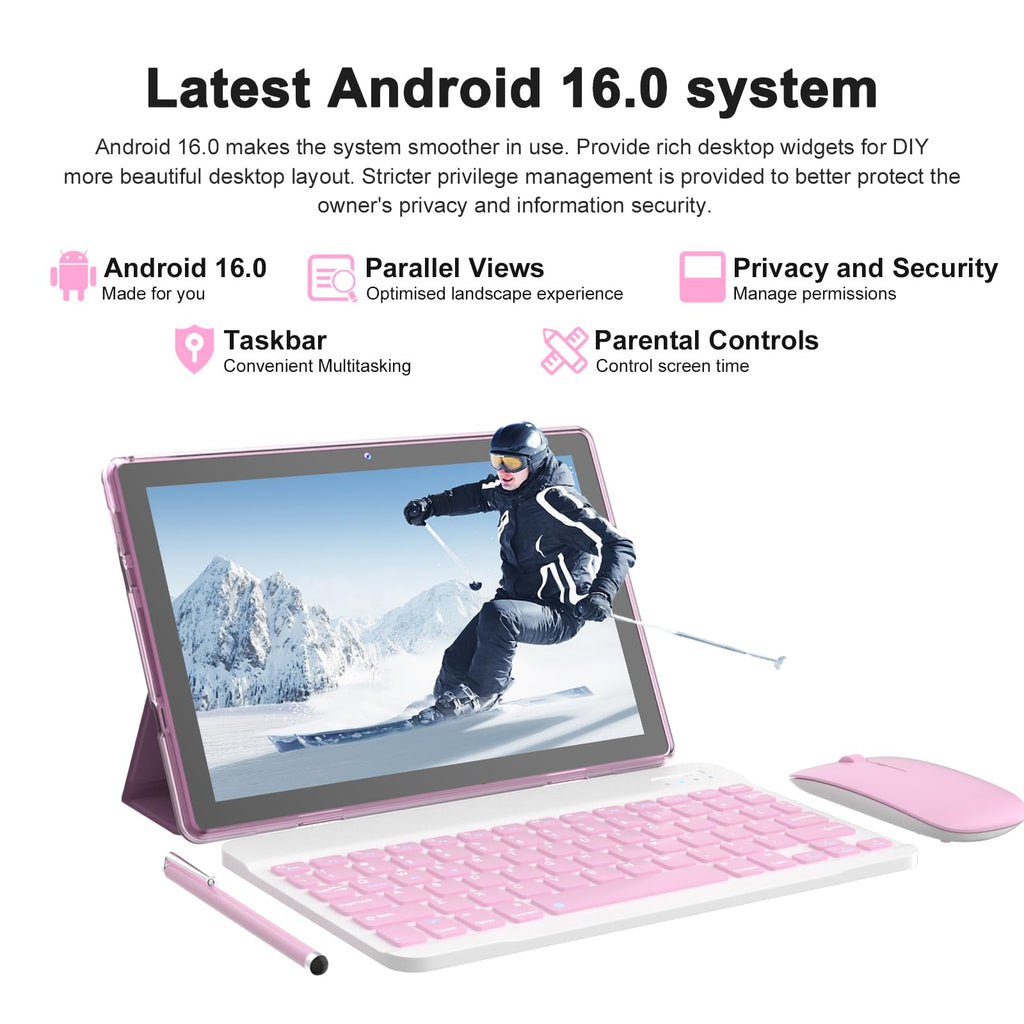 Android 16 Tablet 10 Inch 12 GB RAM 64GB ROM 2 in 1 Tablet PC I5559
