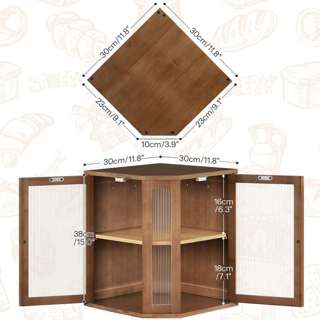 Bamboo 2-Tier Bread Box V13287