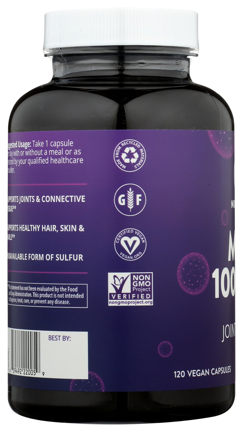 MSM 1000mg Vegan F26448
